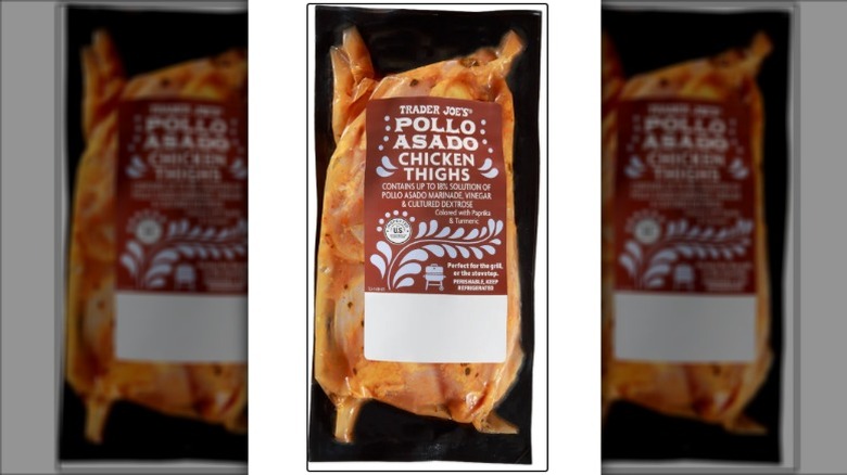 package of Trader Joe's Pollo Asado Chicken Thighs