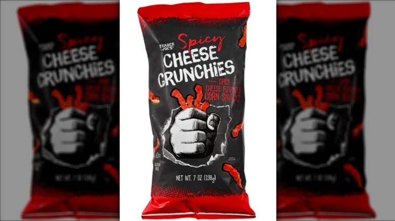 Bag of Trader Joe's Spicy Cheese Crunchies