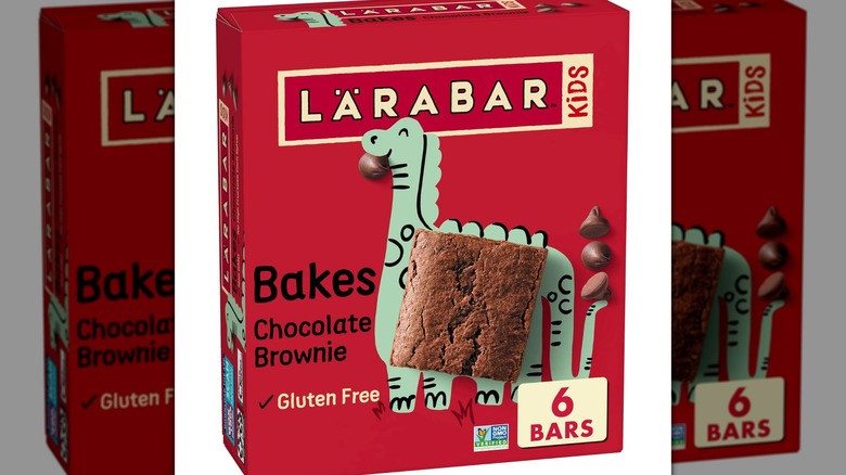 A box of Larabar Kids Bakes chocolate brownie bars for Easter baskets
