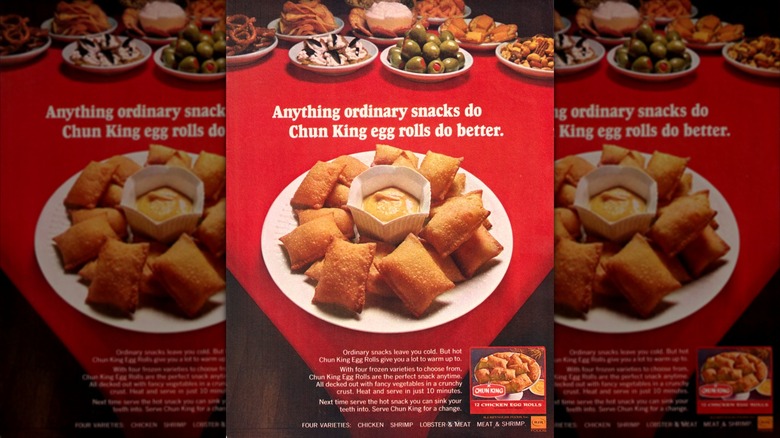Ad for Chun King egg rolls