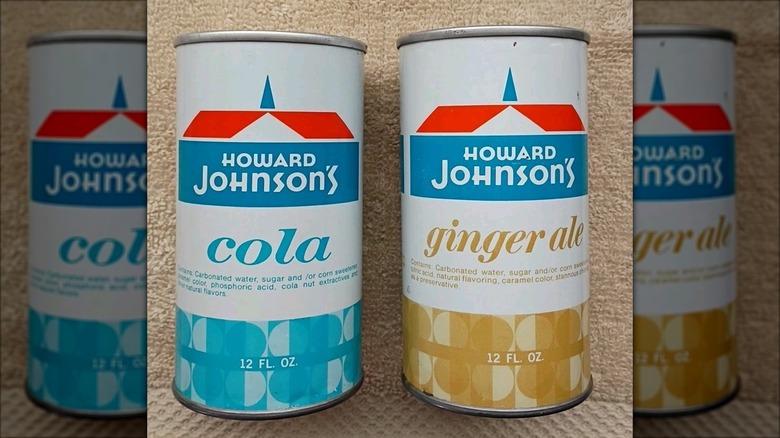 Two cans of Howard Johnson soda