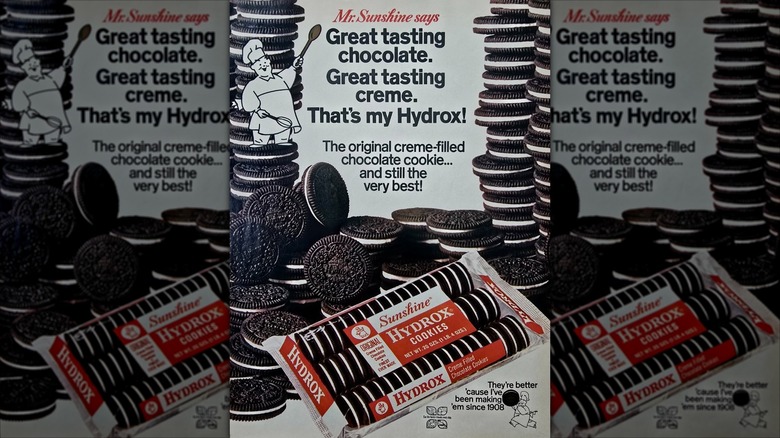 Ad for Sunshine Biscuit Company's Hydrox cookies