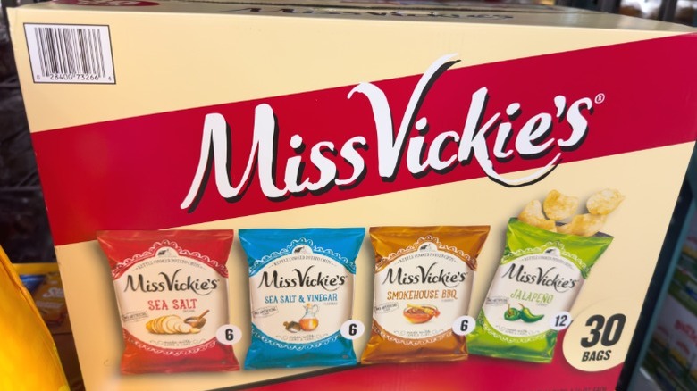 A variety box of Miss Vickie's.