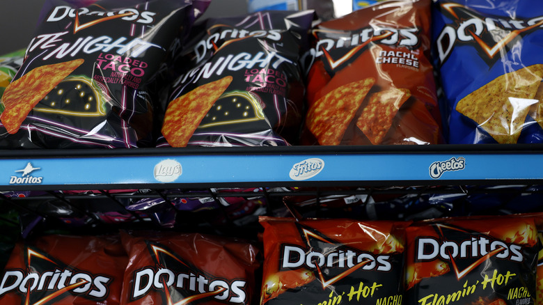 Doritos on a store shelf