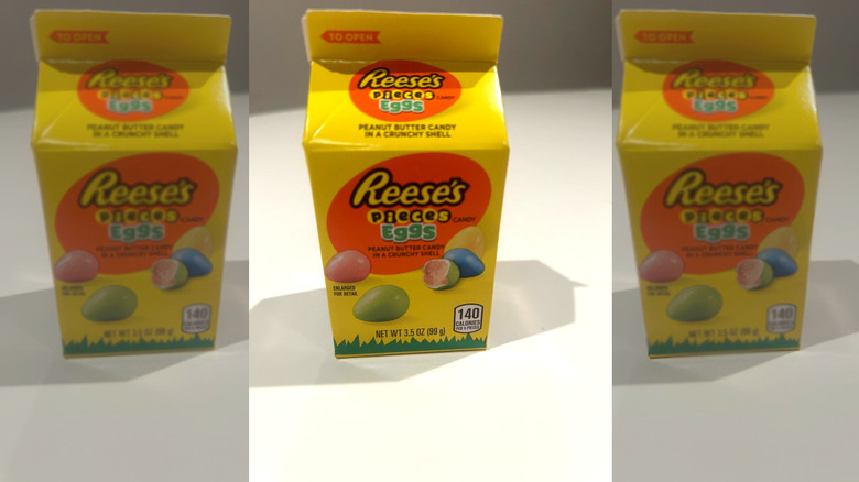 Reese's Pieces Eggs on a white background