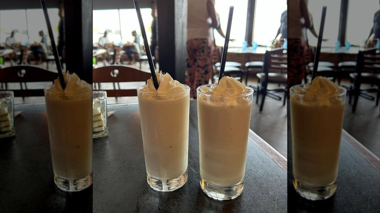 Two Hummer drinks on table at restaurant