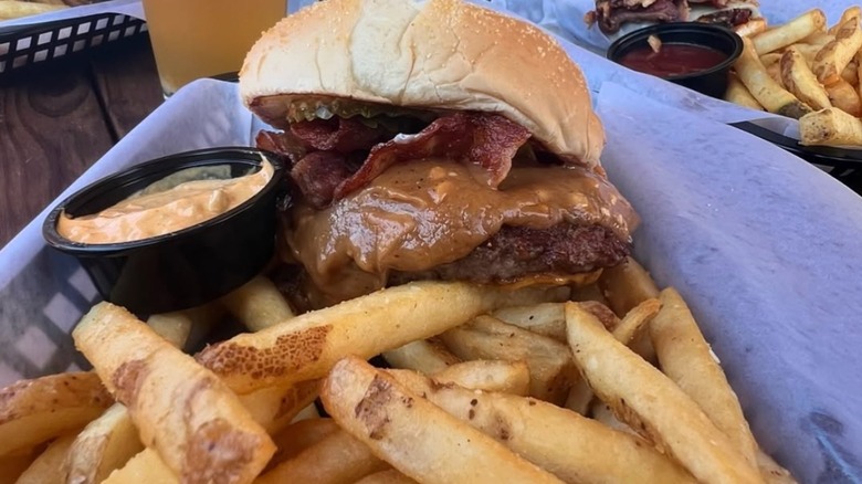 Peanut Butter Pickle Bacon Burger from Killer Burger