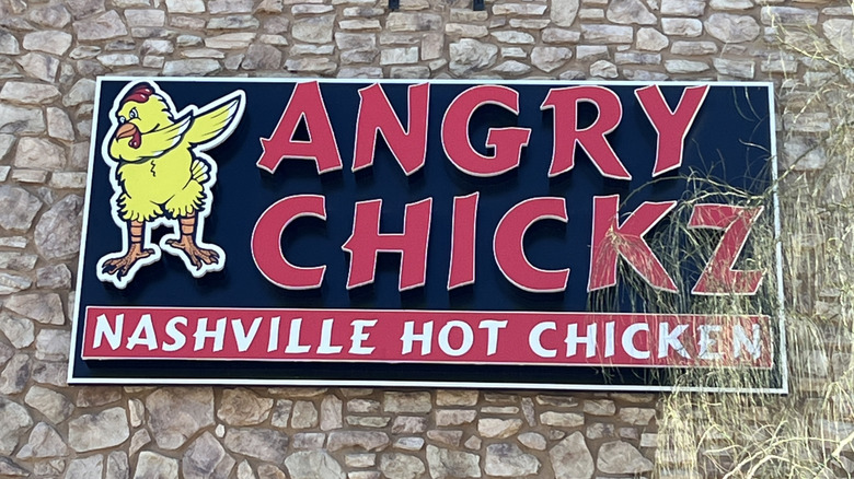 Angry Chickz sign