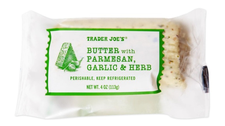 Package of Trader Joe's Butter with Parmesan, Garlic & Herb