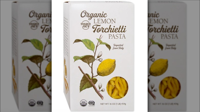 Box of Trader Joe's Organic Lemon Torchietti Pasta