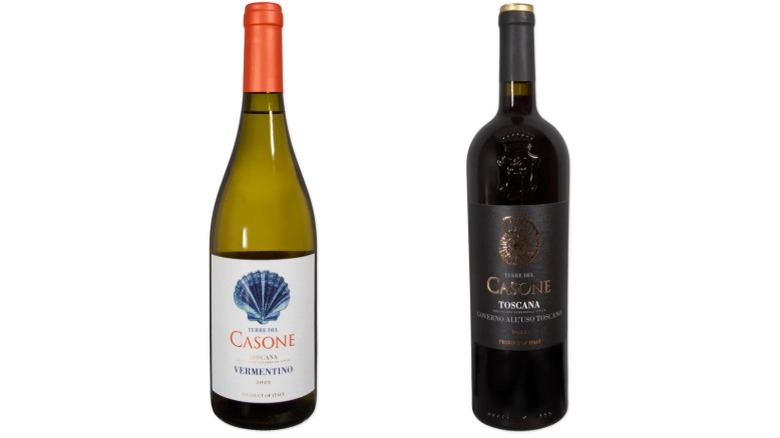 Bottles of Casone Toscana Governo All'uso Toscano and Casone Toscano Vermentino