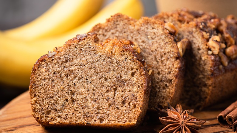 Banana bread slices