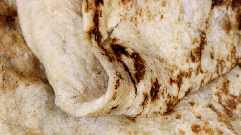 Close-up of lavash bread