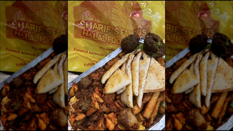 Lamb and chicken combo plate from Sharif's Famous Food