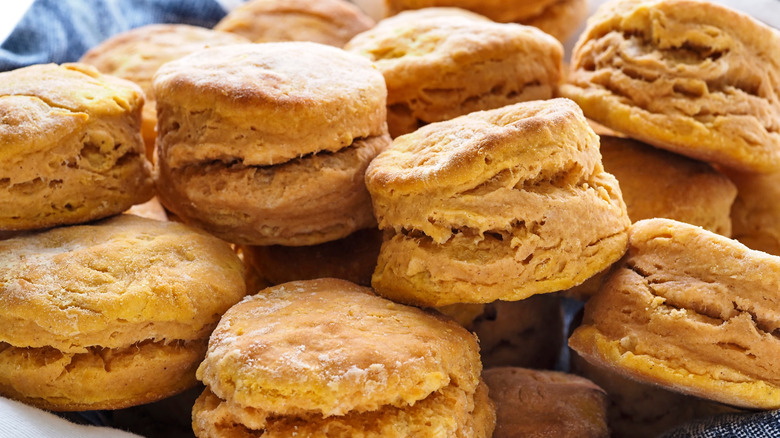 Pile of sweet potato biscuits