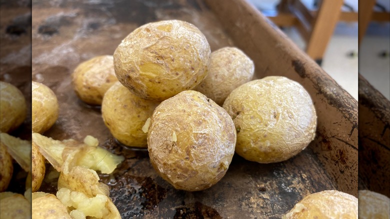 Pile of salt potatoes