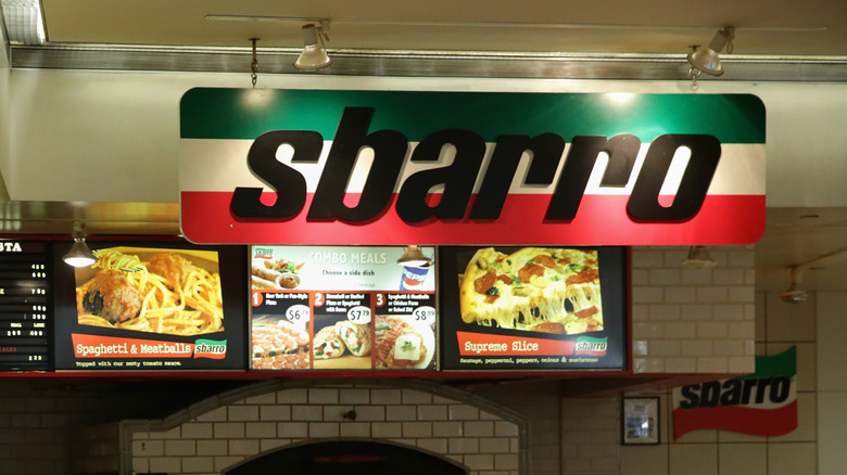 Sbarro sign at the store