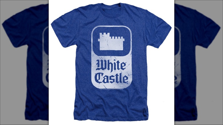 old school White Castle logo on a t-shirt