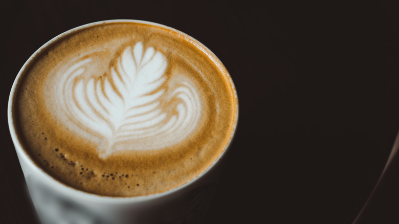 A cappuccino from Starbucks unlidded