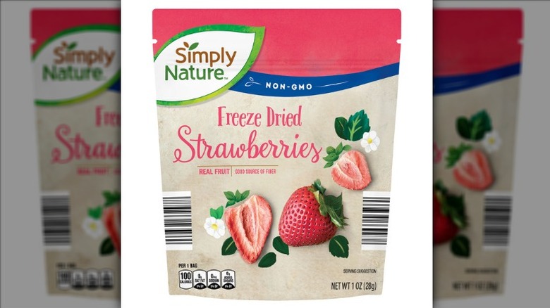 pouch of Simply Nature Freeze Dried Strawberries