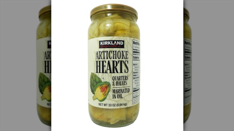 jar of Kirkland Signature Artichoke Hearts