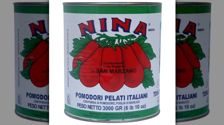 can of Nina Peeled San Marzano Tomatoes