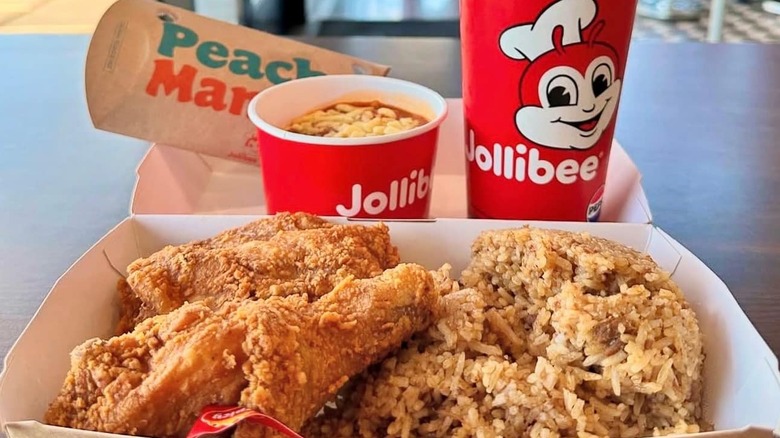 fried chicken meal from Jollibee