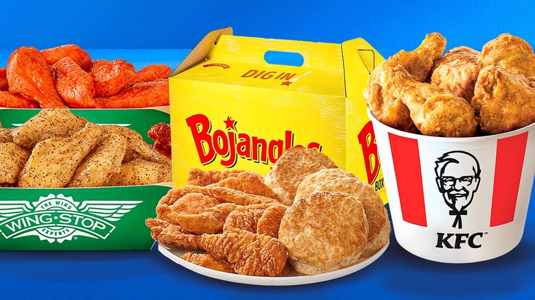 fried chicken from assorted chains