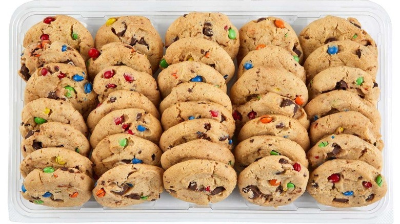 Member's Mark Mini Candy Cookies in clear plastic packaging on a white background.