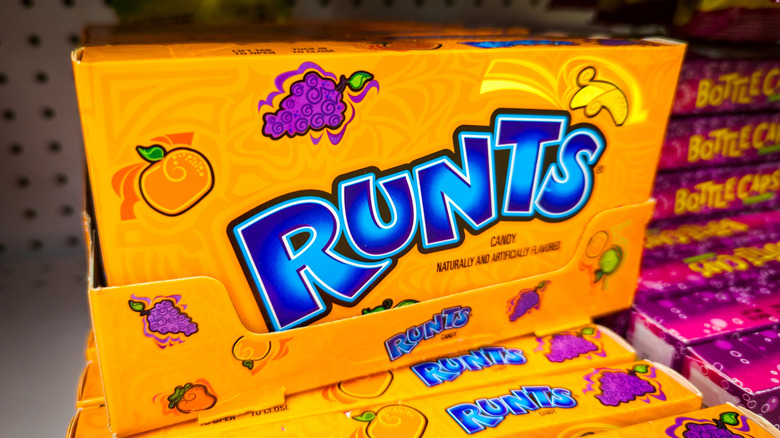 boxes of Runts candies for sale