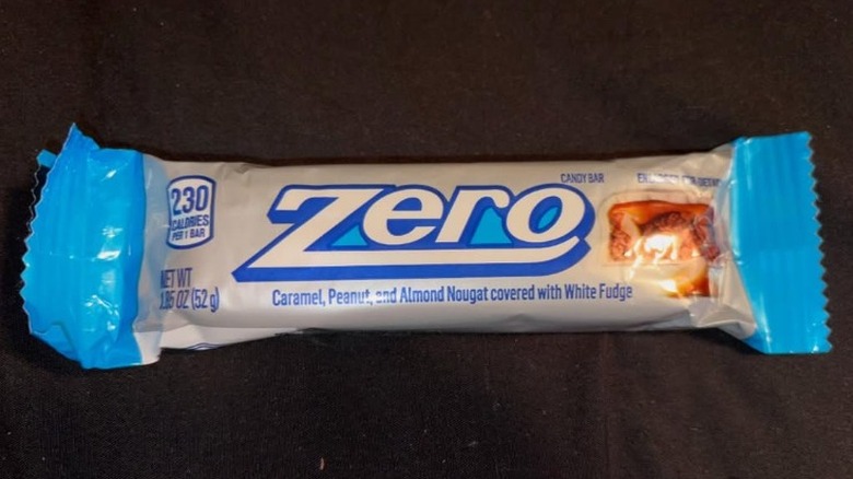 Zero bar on a black fabric surface