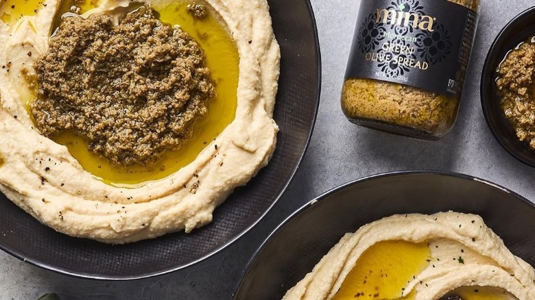 hummus with tapenade