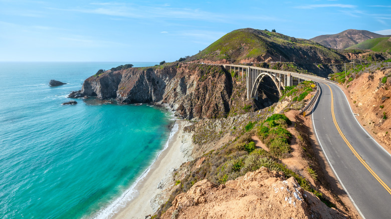 Pacific Coast Highway bridge and road.