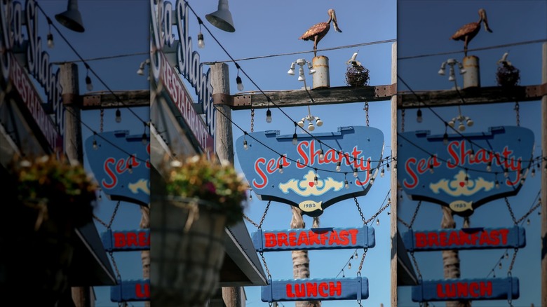 Blue Sea Shanty restaurant sign
