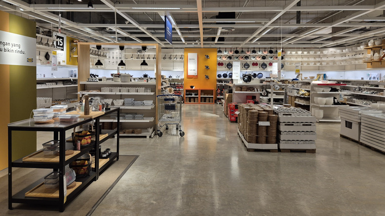 kitchenware section at Ikea