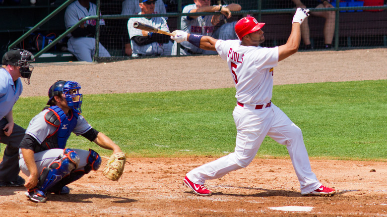 Albert Pujols batting for the St. Louis Cardinals