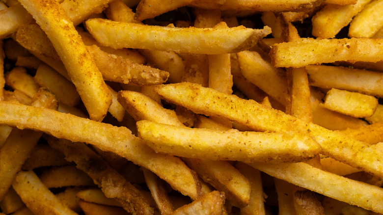 A pile of seasoned french fries