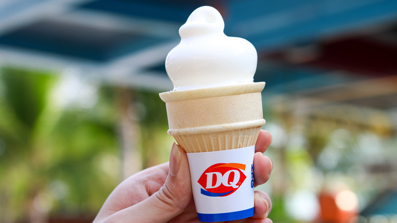 A Dairy Queen cone of ice cream