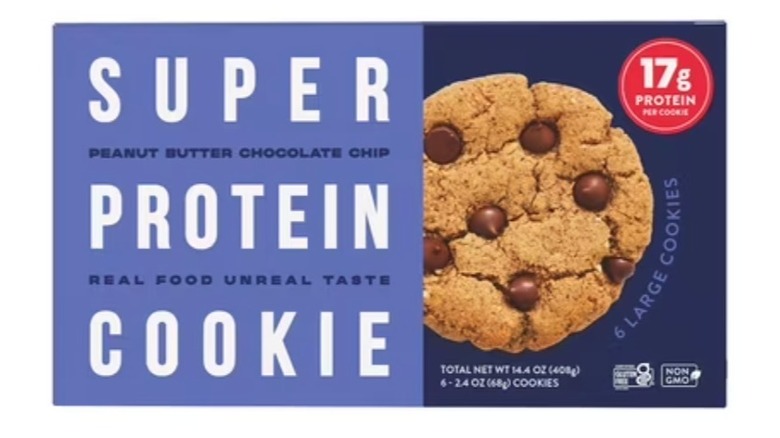 Box of Wella Super Protein Cookies on a white background.