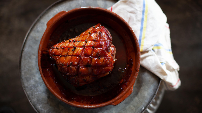 Ham studded with cloves