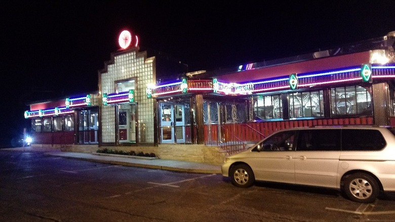Exterior of Tick Tock Diner in Clifton, NJ