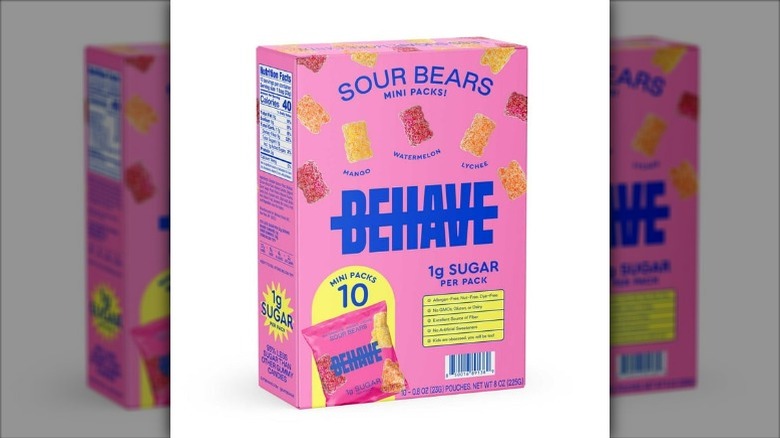 box of Behave Sour Bears mini packs