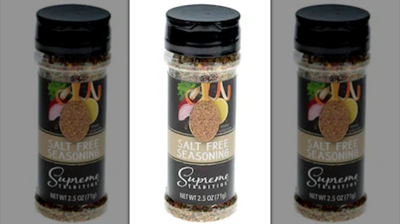 Supreme Tradition Salt-Free Seasoning above mixed veggies