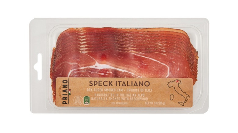 Package of Priano Speck Italiano from Aldi