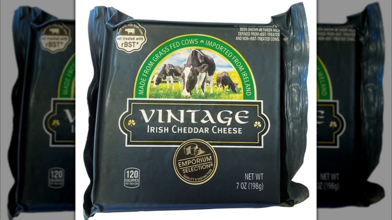 Block of Emporium Selection vintage Irish Cheddar from Aldi