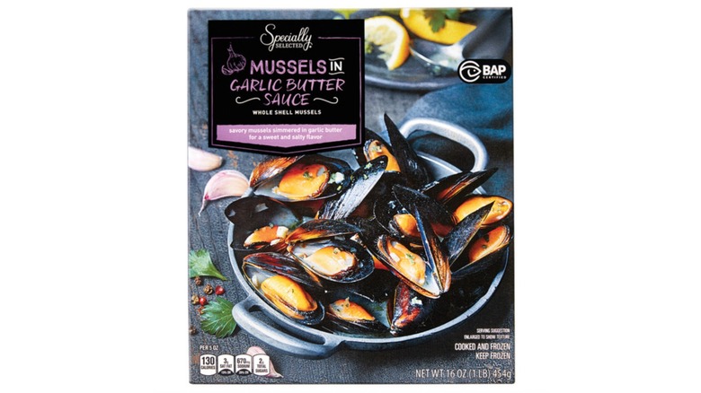 Package of Specially Selected Mussels in Garlic Butter from Aldi