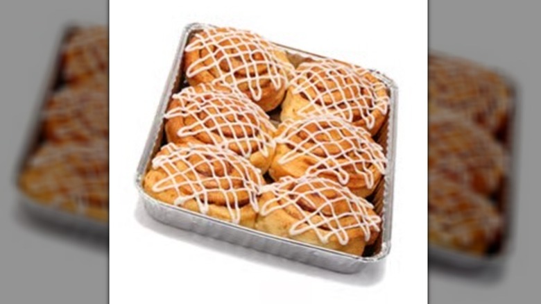 tray of six cinnamon rolls from the Ikea Swedish Bistro