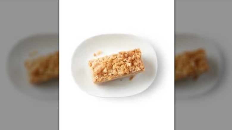 Ikea restaurant apple cake on an oval white plate