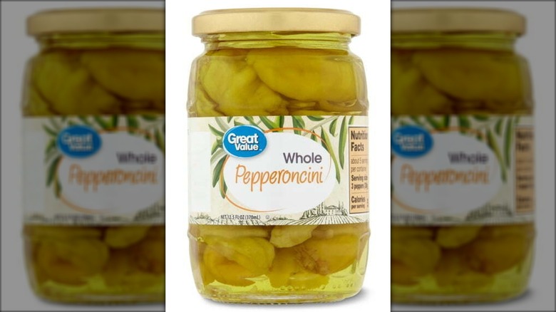 Jar of Great Value Whole Pepperoncinis