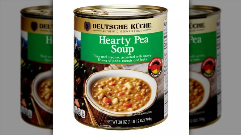 can of Aldi's Deutsche Küche Hearty Pea Soup